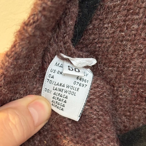 United Colors of Benetton wool & Alpca knit cardigan size large to XL NWT - Picture 7 of 8